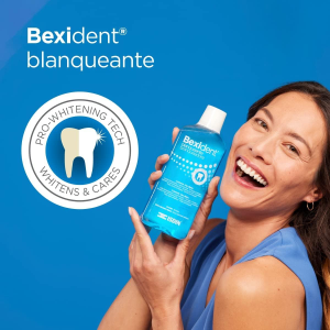 sonrisa blanca con colutorio blanqueador blexident